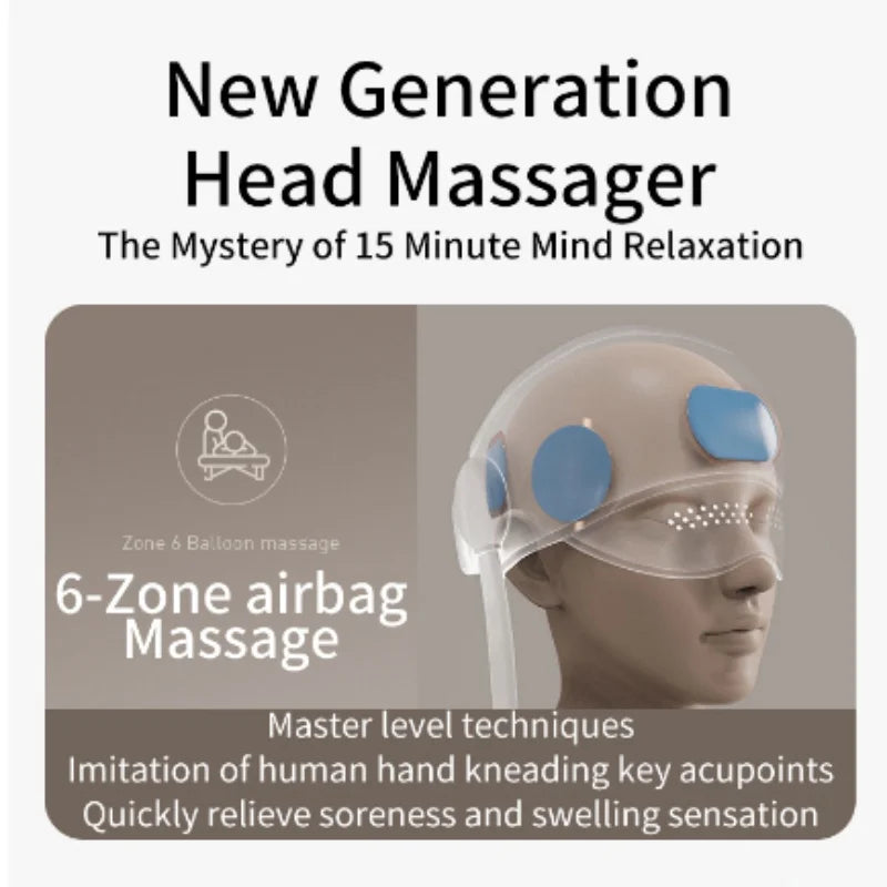 Fovlex™ Graphene Heated Head & Eye Massager - Air Pressure Sleep & Stress Relief Mask