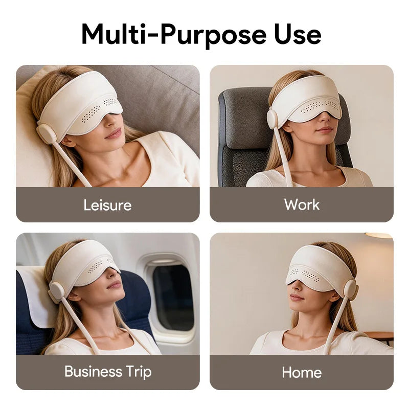 Fovlex™ Graphene Heated Head & Eye Massager - Air Pressure Sleep & Stress Relief Mask