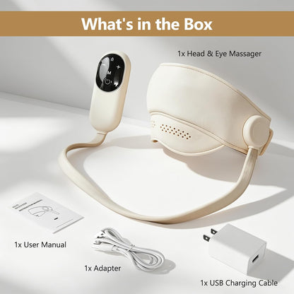 Fovlex™ Graphene Heated Head & Eye Massager - Air Pressure Sleep & Stress Relief Mask