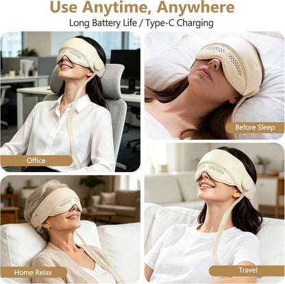 Fovlex™ Graphene Heated Head & Eye Massager - Air Pressure Sleep & Stress Relief Mask