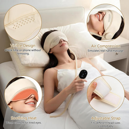 Fovlex™ Graphene Heated Head & Eye Massager - Air Pressure Sleep & Stress Relief Mask
