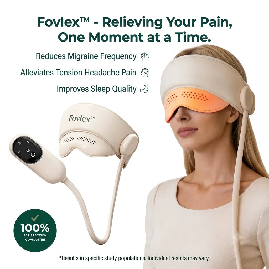 Fovlex™ Graphene Heated Head & Eye Massager - Air Pressure Sleep & Stress Relief Mask