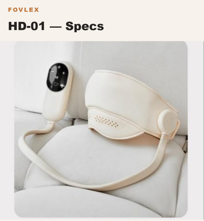 Fovlex™ Graphene Heated Head & Eye Massager - Air Pressure Sleep & Stress Relief Mask