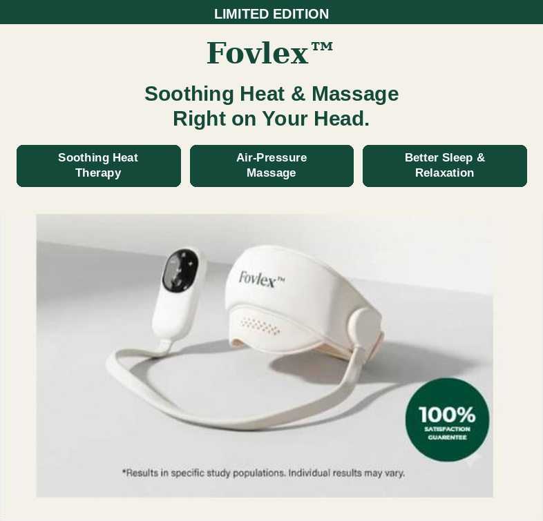 Fovlex™ Graphene Heated Head & Eye Massager - Air Pressure Sleep & Stress Relief Mask