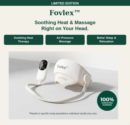 Fovlex™ Graphene Heated Head & Eye Massager - Air Pressure Sleep & Stress Relief Mask