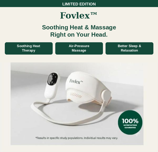 Fovlex™ Graphene Heated Head & Eye Massager - Air Pressure Sleep & Stress Relief Mask